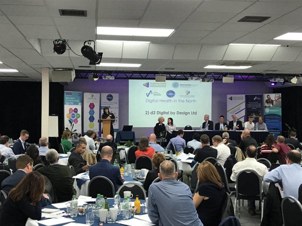 DigitalUoM's tweet photo. Fantastic digital innovation pitches from SMEs #DigiHealthNorth https://t.co/ib5NHN3AV9