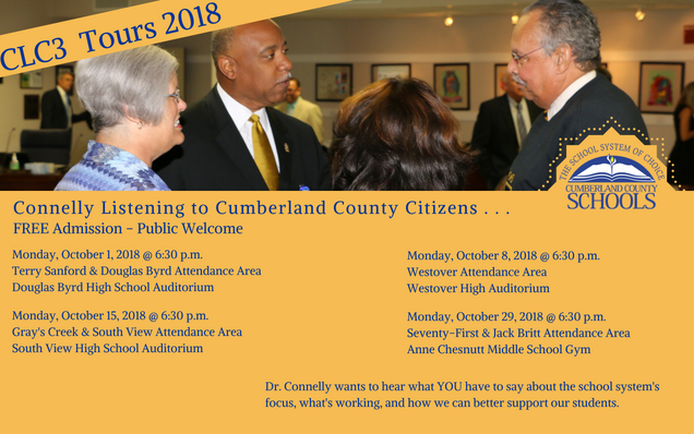 Dr. @CCSSuptConnelly <a href="/CumberlandCoSch/">Cumberland County Schools</a> Come out for Dr. Connelly's Listening Tours!