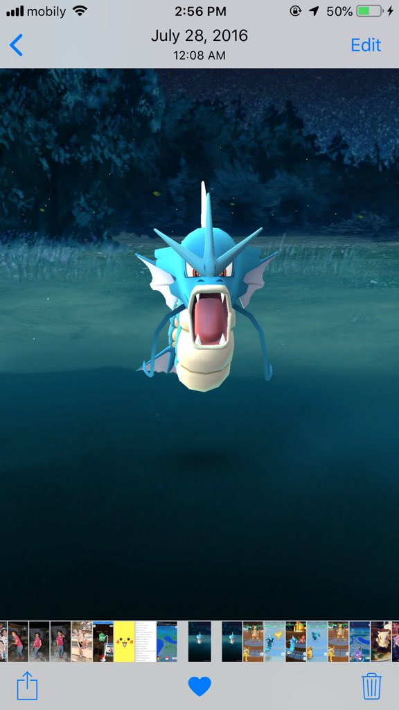 bhebe_ganda's tweet photo. Checked my old screen shots &amp; found my 1st encounter with #Gyarados in the wild!😂 July 28 2016! Were me &amp; my fellow Instinct-mate used to play PoGo 7pm to 7am on weekend!🤪 Still keeping my 1st Gyarados too! #PokemonGoIsLife  till rival team becomes spoofers!😂😂😂 #PokemonGo https://t.co/8cX14g3foh