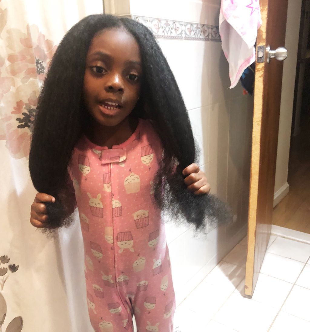 My first #BlowDry! #naturalhair #naturalhairkids