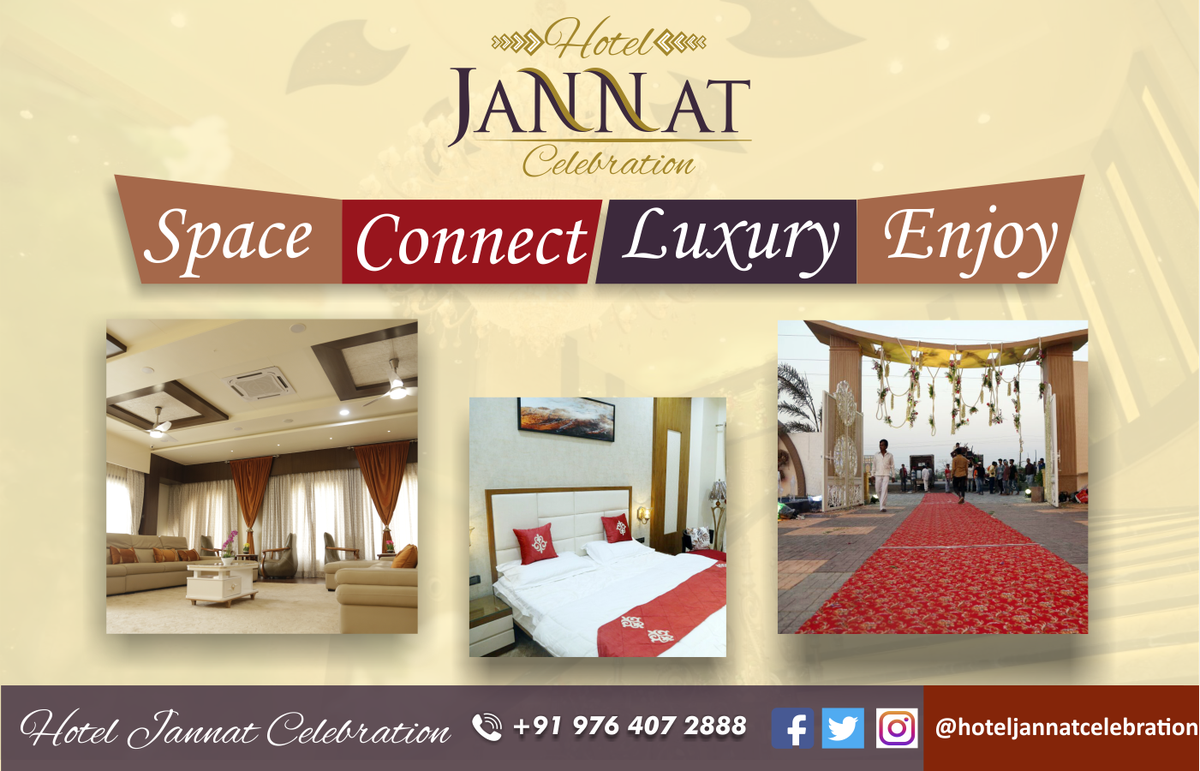 Hotel_Jannat's tweet photo. Weekends are around the corners! Be ready to have a fun!
#WeddingHall #LuxuryHotel
Book Your Stay Now - https://t.co/fpSAlBYz78  🏖️
📞 for Booking Call: +91 9764072888 https://t.co/aJWK9yNabY