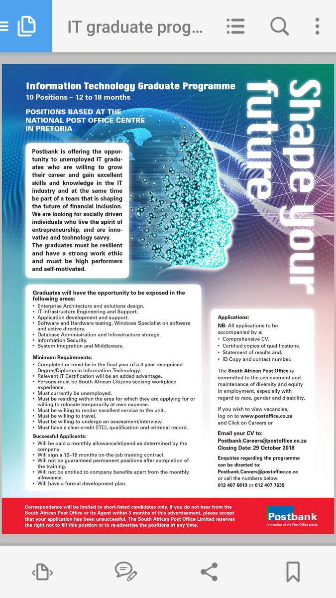 BlackMove1's tweet photo. #JobSeekersWednesday #JobSeekersSA #JobAdviceSA #hireagraduate #hireme #yes #yes4youth #internshipssa #hiremeza @LookingForZA @Yes4YouthZA https://t.co/yk5jrqZY3R