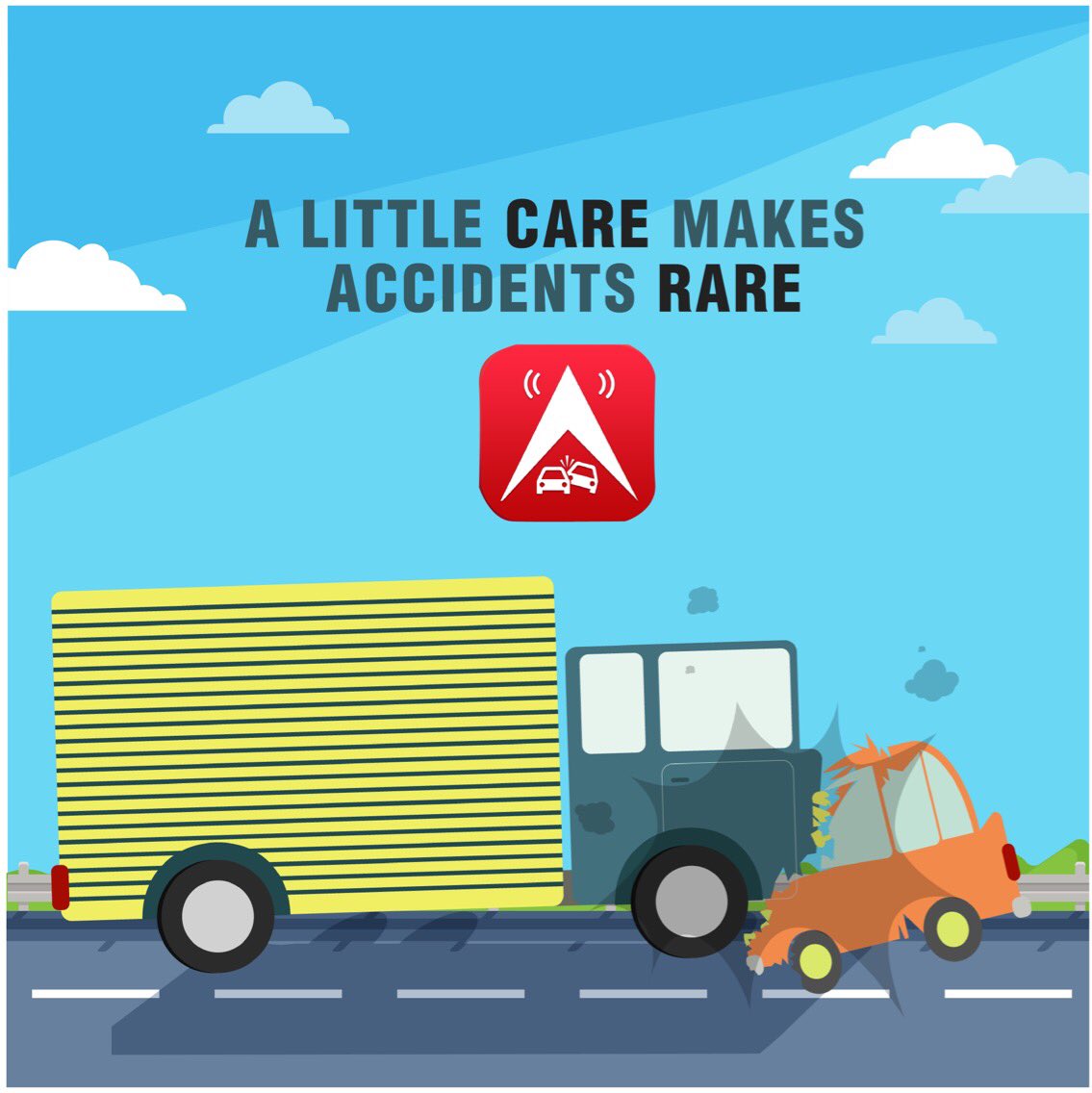 AAccialert's tweet photo. A Little Care Makes The Accident Rare!
Remember Accialert!
#Accident #Accialert #Acci #Hardware #App #Car #Safety #NotificationSystem #System #BestDevice #Device #LifeSavingSolution https://t.co/LQoChb4Or2