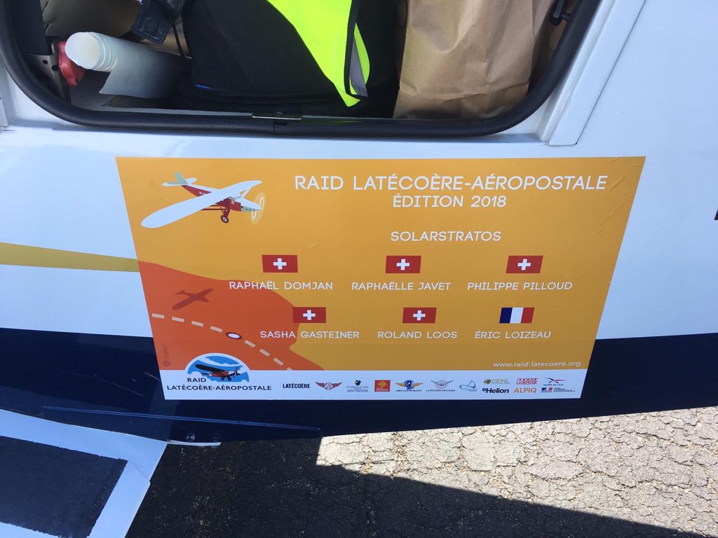 SolarStratos (@solarstratos) on Twitter photo J-1 Départ du <a href="/RaidLatecoere/">Raid Latécoère-Aéropostale</a>. L'équipe de <a href="/SolarStratos/">SolarStratos</a> est prête.
#solarstratos J-1 Départ du <a href="/RaidLatecoere/">Raid Latécoère-Aéropostale</a>. L'équipe de <a href="/SolarStratos/">SolarStratos</a> est prête.
#solarstratos