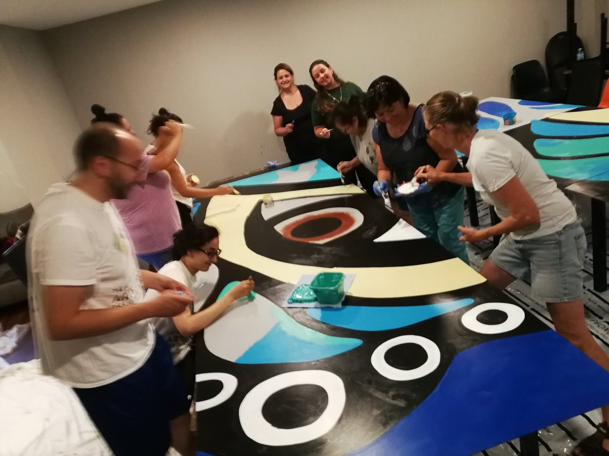 closalguero's tweet photo. Another 🦋 flying soon @DowntownRideau welcoming diversity. Tallest mural in Ottawa created for the #WOWeek Painted with NewComers &amp; residents in 3different Ottawa locations. THKS @olip_plio @OCH_LCO @cpopco @ottawacity @CRCBV @RentTimbercreek @MathieuFleury #CommunityConnections https://t.co/HDBA4xSwHa