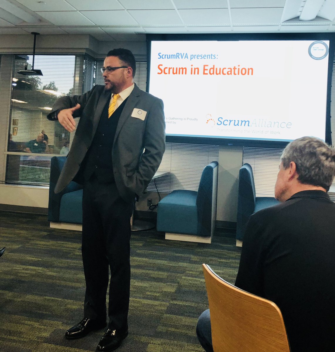 We had an awesome <a href="/ScrumRVA/">ScrumRVA</a> meetup last night! Very inspiring to hear about Scrum implementation in <a href="/glndschools/">Goochland County Public Schools Schools</a>! Thank you Jim Frago!