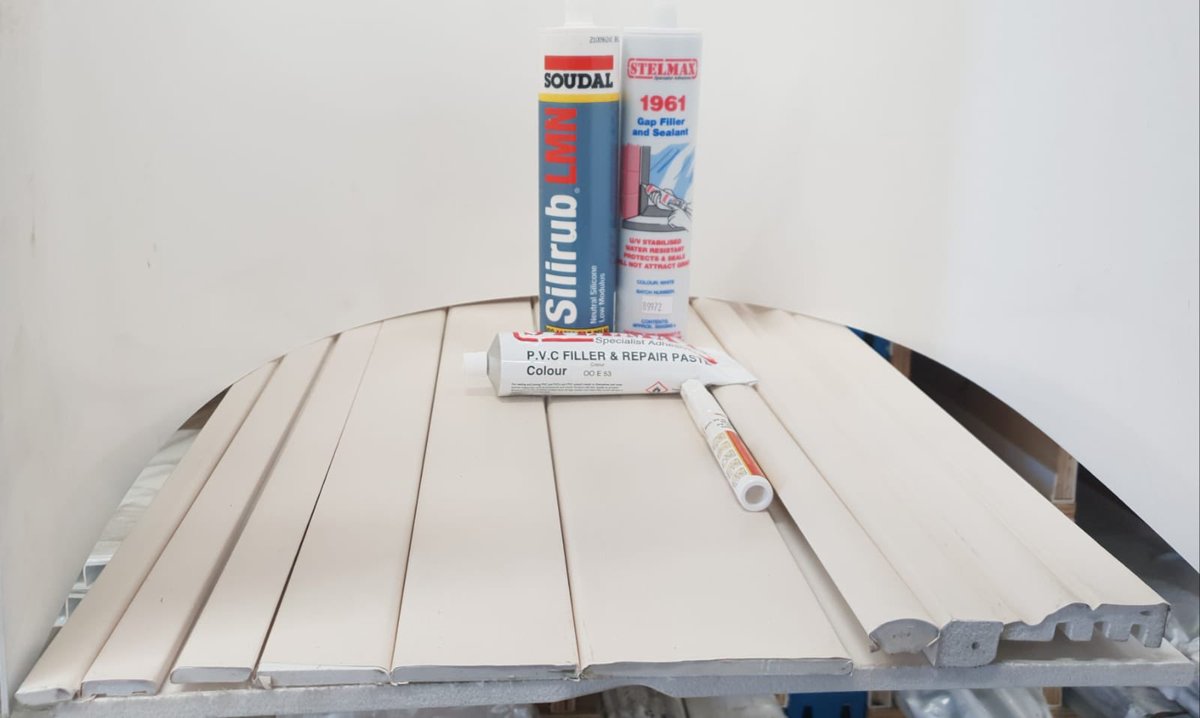 Cream R9 trims we keep in stock and the gap filler , silicone to match , just another reason to pop into Croydon branch #R9 #residence9 #R9trims #R9sealants #UpvcWindowtrims
