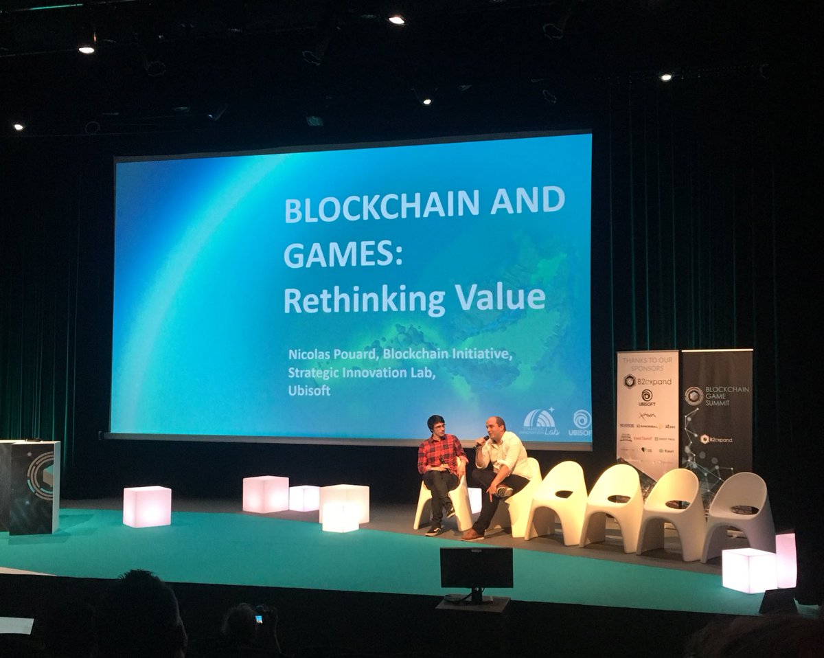 iouri_S's tweet photo. Ubisoft is explaining the blockchain initiative as part of the innovation lab #blockchaingamesummit #gaming #Blockchain https://t.co/oTn8cWMJiv