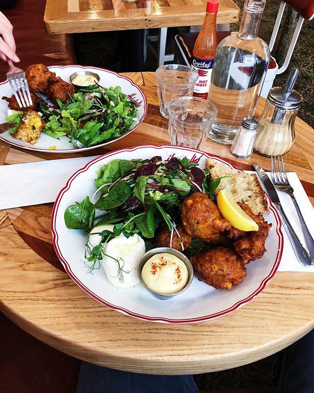 holybellycafe's tweet photo. π MISSED YA! π Welcome back old friend! Fried fish dumplings, lime & ginger mayo. Served with a beautiful leafy green salad and eggs any style. π And that hint of corn in there, perfect! #HbSpecials #HbLunch #ItsGoodBecauseWeCare https://t.co/jWXVGTXVHX https://t.co/XsctYbKoPr
