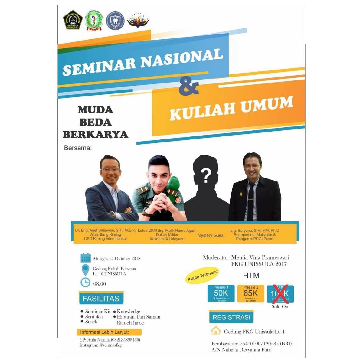 [ SEMINAR NASIONAL &amp; KULIAH UMUM ]

For more information: instagram.com/p/BoMJavtA2G9/…