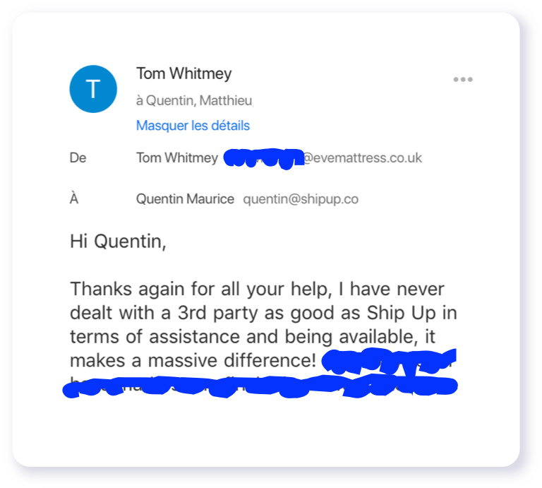 We LOVE to get this kind of emails from our customers. Thank you <a href="/EveSleep/">Eve Sleep</a> for your trust! 💤💤💤