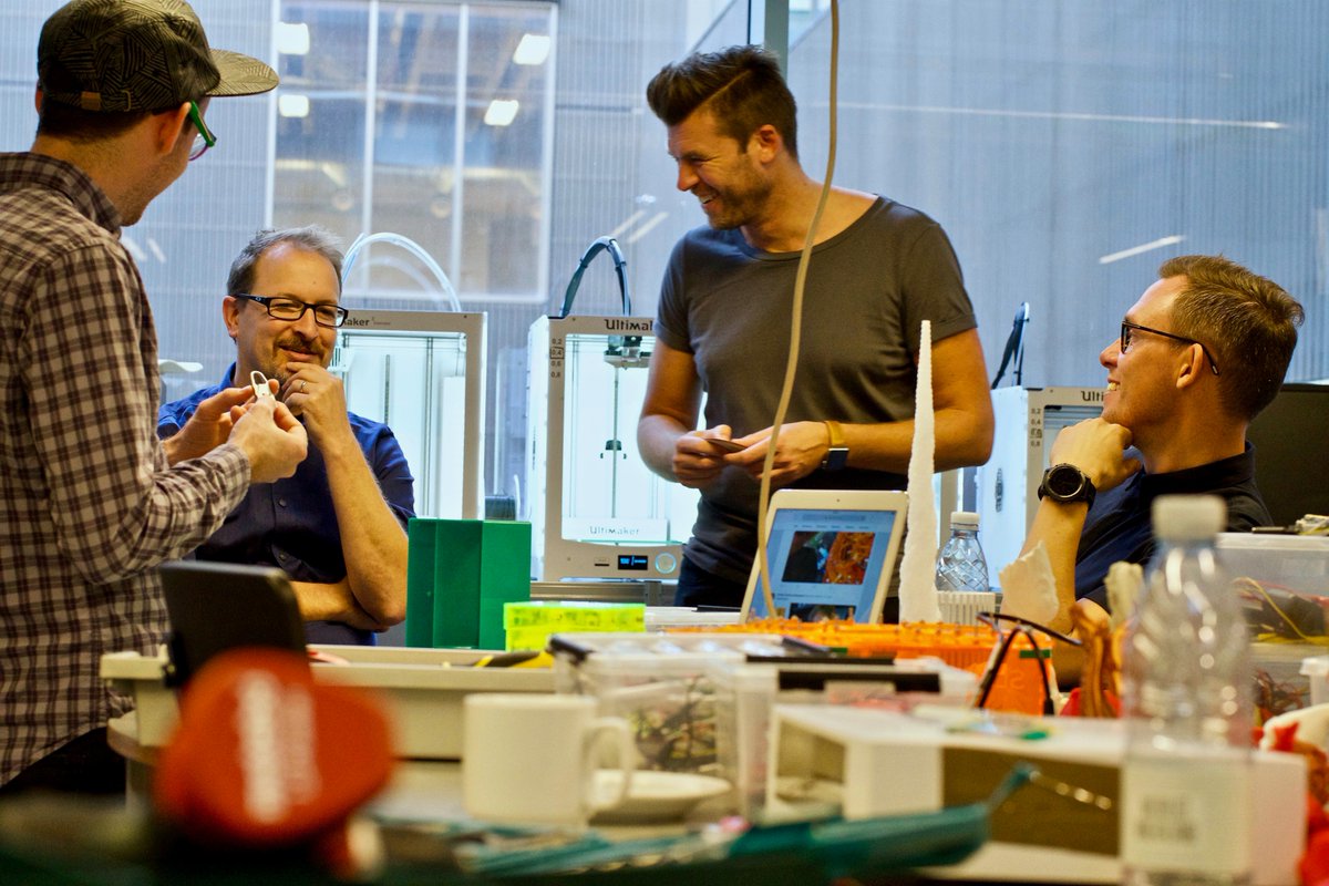 t0bihei's tweet photo. Truly a highlight!

An amazing day at Future Classroom Lab @FCLabdk with @medialab Lifelong Kindergarten Group. Collaborating with kindred spirits; @AmosLightnin , @mres , @nrusk1 and @seanhic - aligning philosophy towards creativity, tech, play +

#play #peers #projects #passion https://t.co/F4JczX4azF