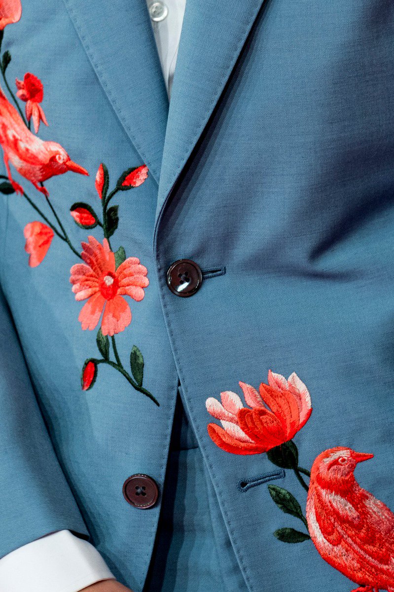 alexander mcqueen floral suit