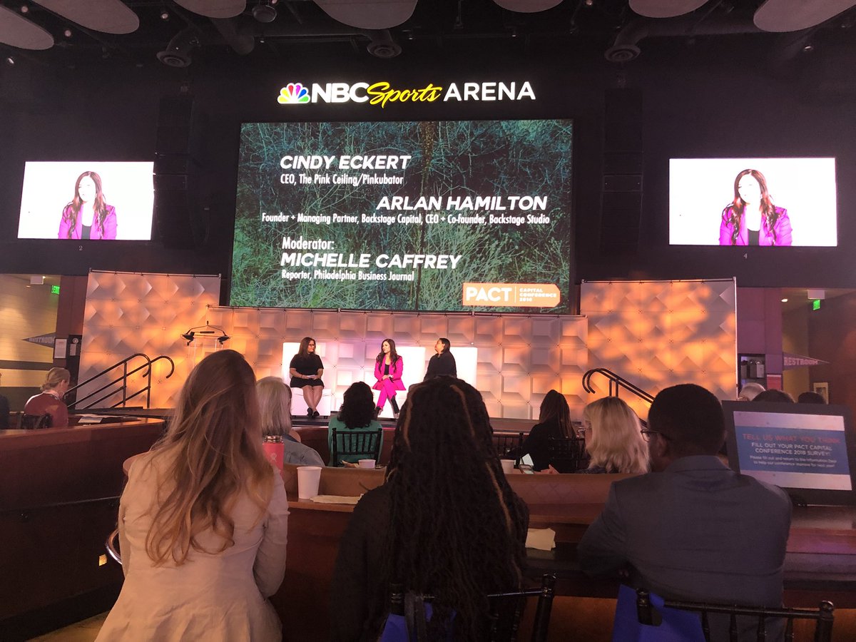 Loving having these ladies <a href="/cindypinkceo/">Cindy Eckert</a> and <a href="/ArlanWasHere/">Arlan 👊🏾</a> on stage kicking off #PACT2018 Capital Conference
