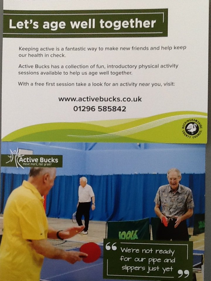 Bucks_Libraries's tweet photo. Find out about keeping active & all its benefits #ActiveBucks or pop in #MarlowLibrary for a leaflet. Free first activity sessions on offer! JB https://t.co/ghnjOJwWup