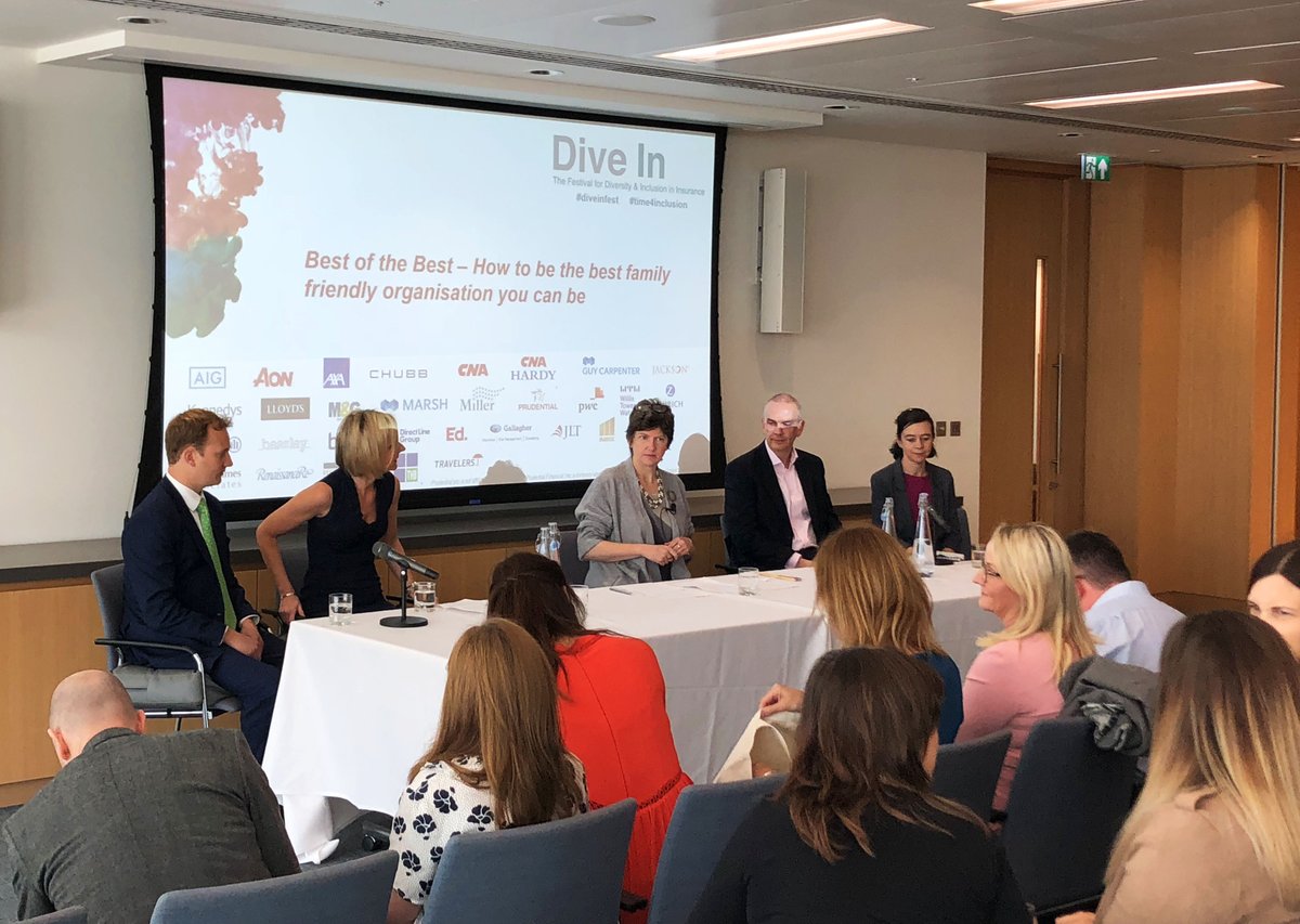 MillerLLP's tweet photo. Day two of #DiveInFest at Miller! Chaired by Sarah Jackson OBE, we explore how organisations can be family friendly. The panel includes Miller's Daniel Nicholls who explains how Miller has helped him balance his family life and career. #Time4Inclusion #InclusionAtMiller https://t.co/6A2ubR1E0s