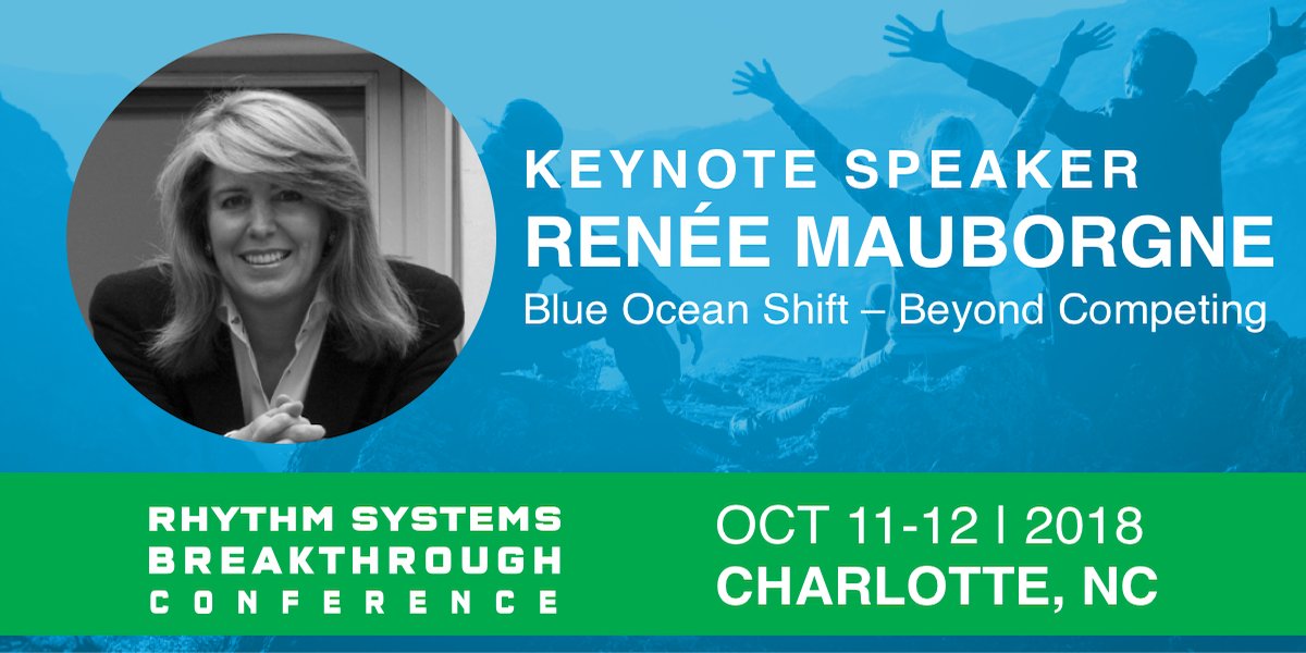 BlueOceanStrtgy's tweet image. Not long left before #ReneeMauborgne appears at @RhythmSystems #BreakthroughConference. Find out what she will be talking about in her keynote speech: breakthrough.rhythmsystems.com