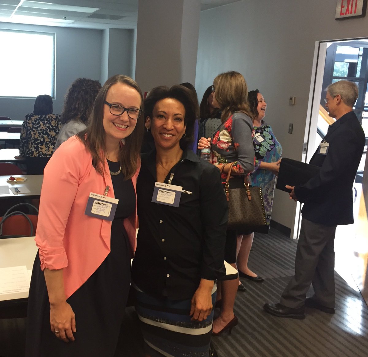 workforcegx's tweet photo. “Partnerships matter when working on your company #culture. You can’t do it alone.” J. Hester, VP HR @EmmesCorp w/ their corporate volunteer partner @LeaderMontMD at @HRBioAlliance meeting #TalentCulture https://t.co/xqp1fWoAw8
