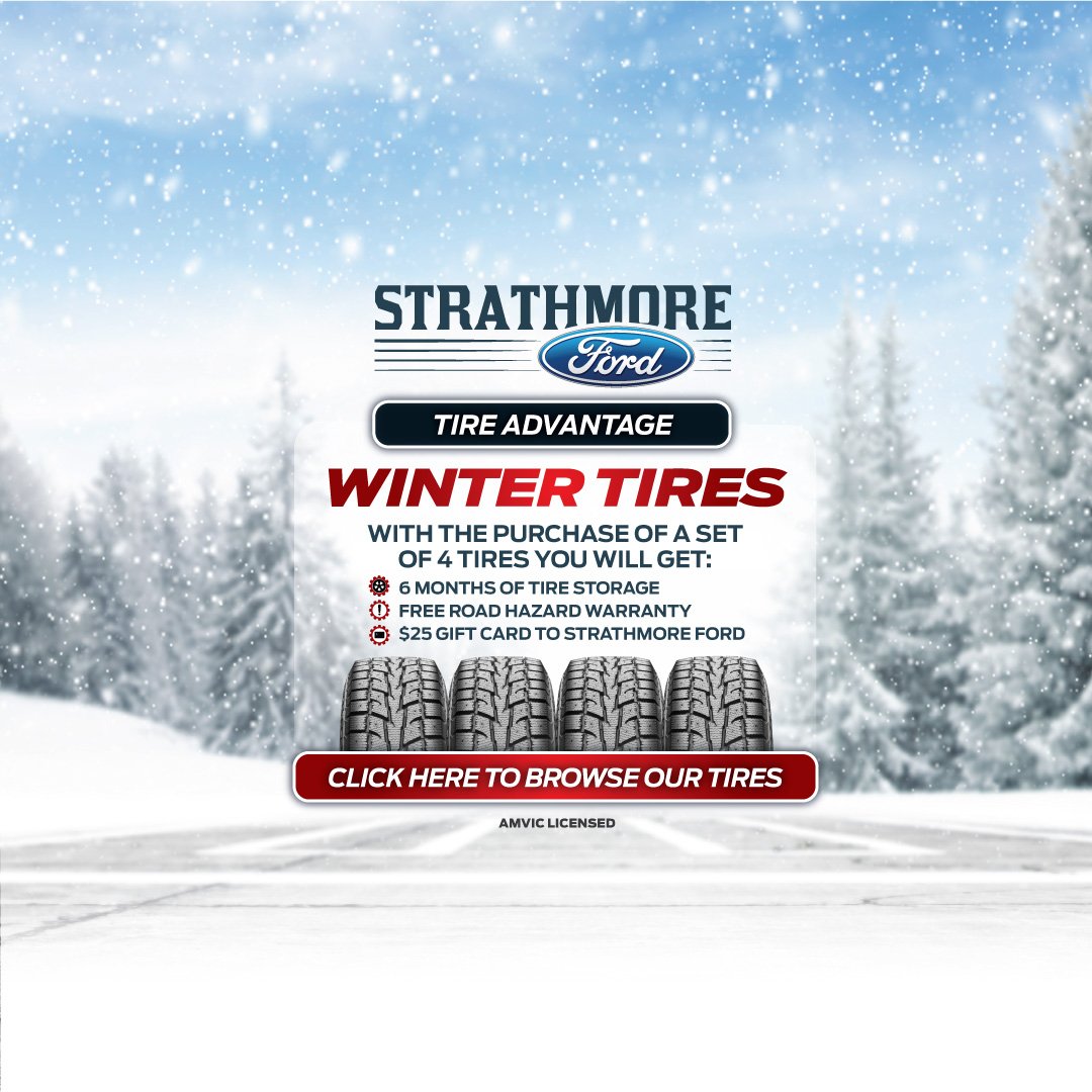 StrathmoreFord's tweet photo. Get ready for winter ❄ Strathmore Ford. Take advantage of our special offer on winter tires. https://t.co/a46X3LbYTv