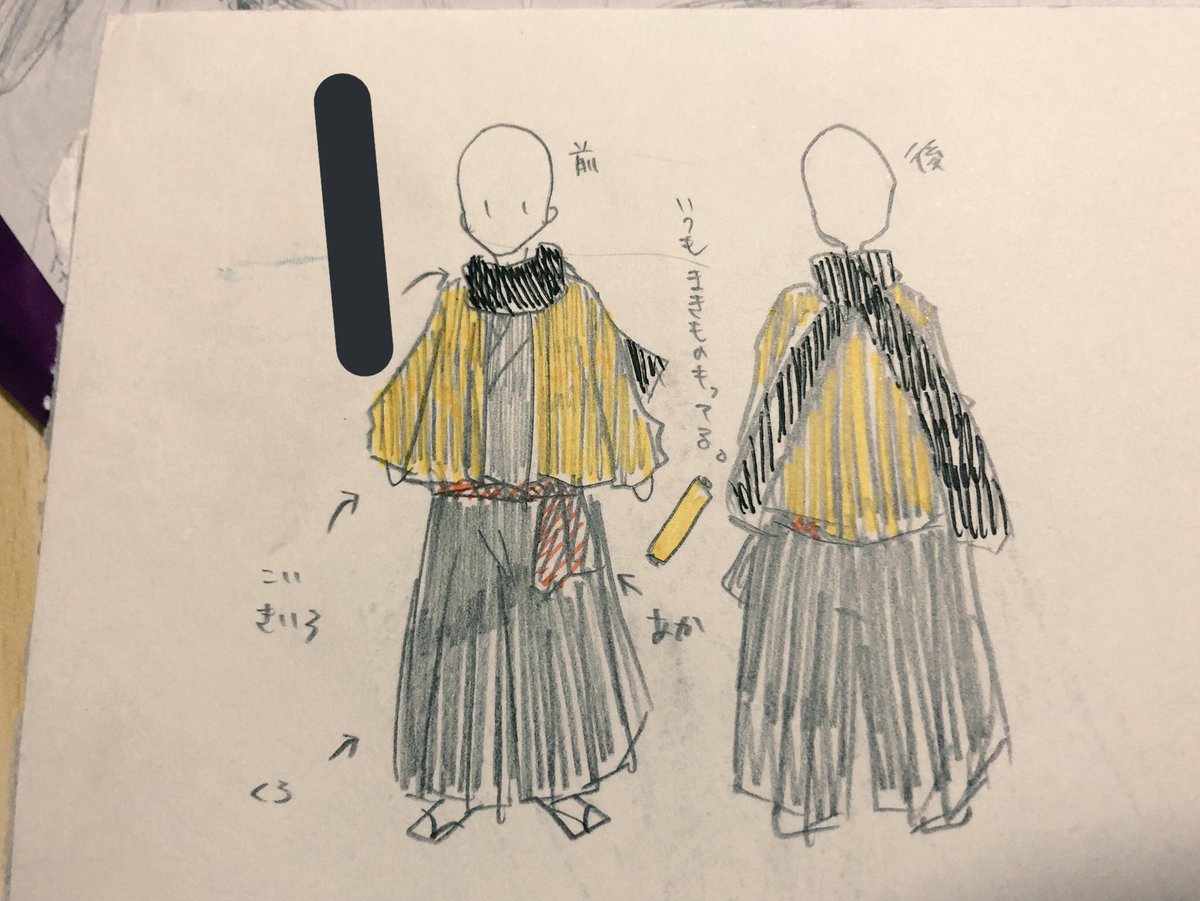 中学生の頃に考えたオリキャラ出てきたうっっっっわ懐かし〜〜〜〜〜〜
いつもまきもの持ってる。はじわる
黄色大好きかよ 