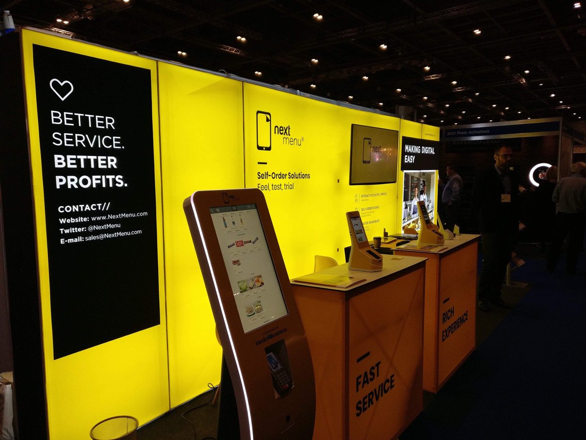 Still showcasing at @RestTechLive. Hurry up if you want to catch us there and try out our products. 
#selfservice #digitalmenu #kiosks