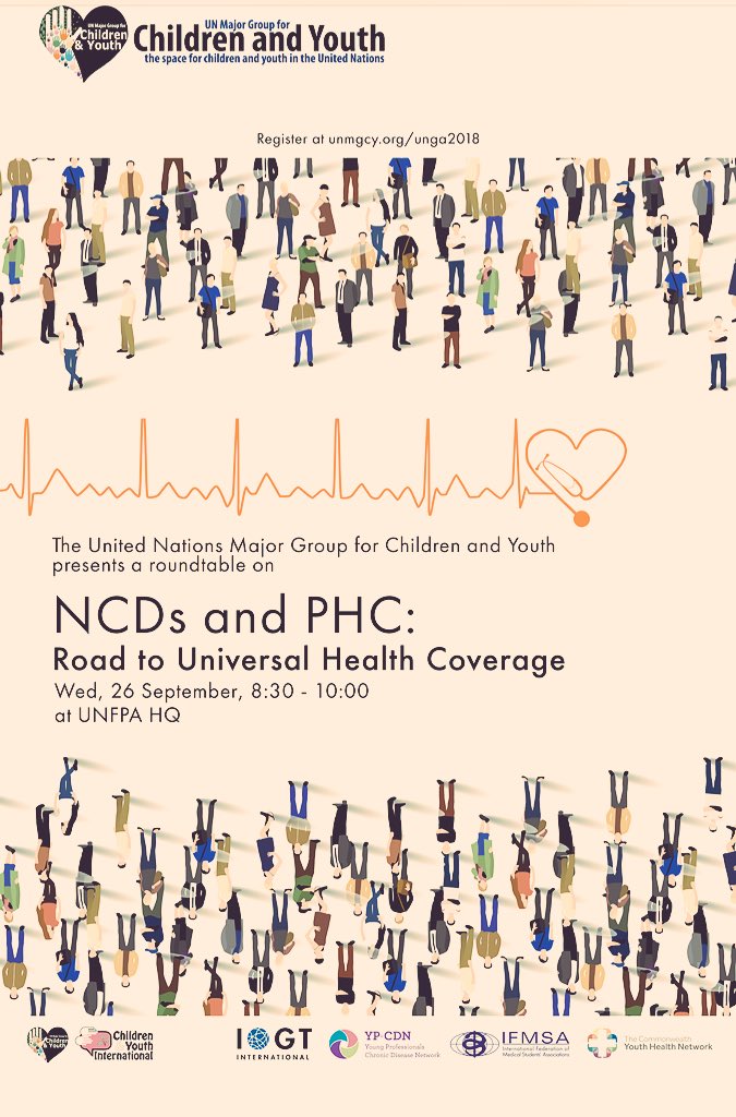 Krishnee12's tweet photo. Attending the #UNMGCY ‘Roundtable on NCDs and Primary Health Care: Road to Universal Health Coverage’ during #UNGA18 :) Keen to advocate for mental health to be an integral part of the NCD and PHC debate! #howNCDs #enoughNCDs https://t.co/9XYP17d8KV