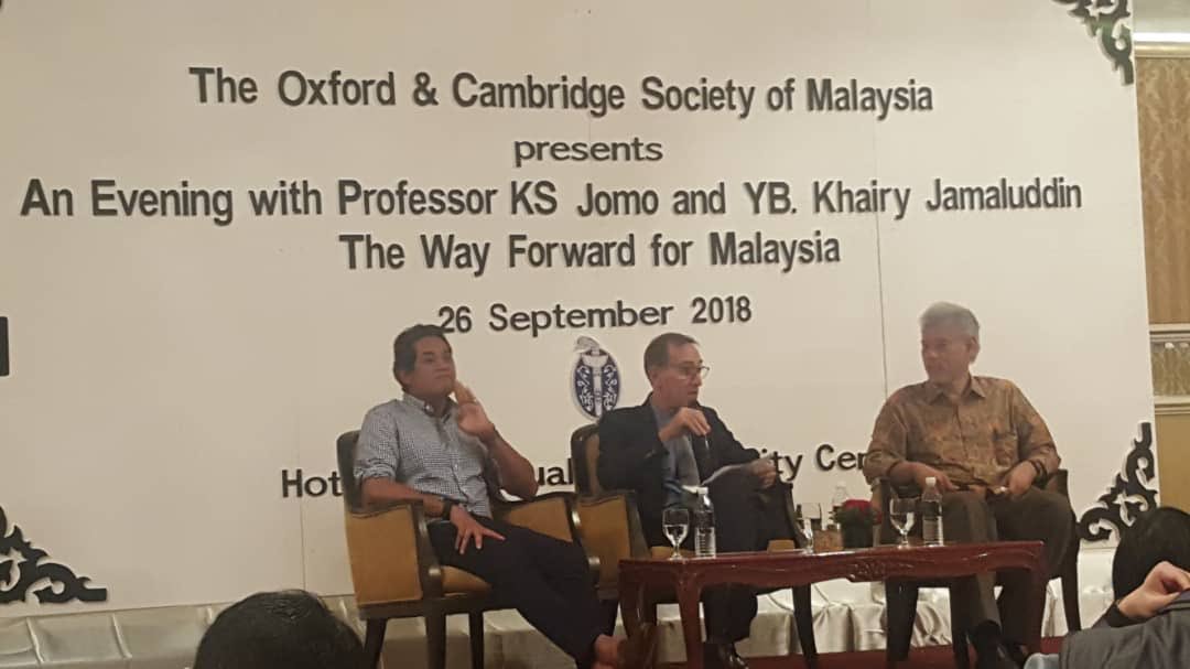KTJSeniorSchool's tweet photo. 35 of our sixth formers are enjoying an evening in KL with the #kloxbridge society, hearing from @khairykj and Prof KS Jomo about their ideas for The Way Forward for Malaysia. https://t.co/mXADF7uRrH