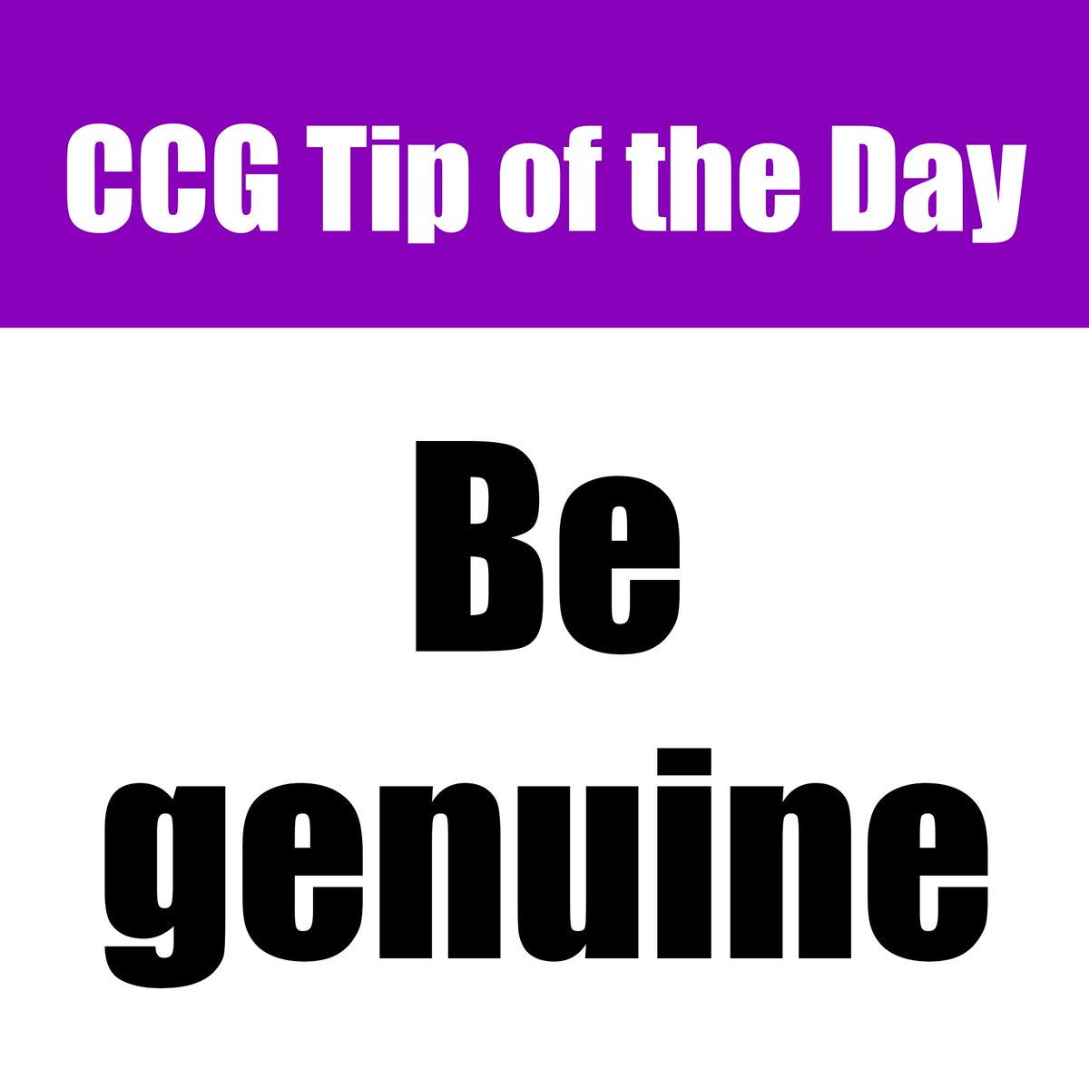 ChristianCGuild's tweet image. #CCG #TipoftheDay: Be genuine! People can spot a faker from a mile away.