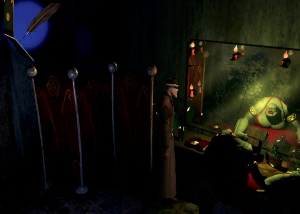 JWulen's tweet photo. 40º - Discworld Noir (1999). El MEJOR videojuego de CINE NEGRO de la historia. Los diálogos, las referencias a Casablanca, Humphrey Bogart, El Halcón Maltés, el humor, las relaciones, el protagonista, las gabardinas, y un universo mitológico de Terry Pratchett. Obra maestra. https://t.co/nmnqa1mluT