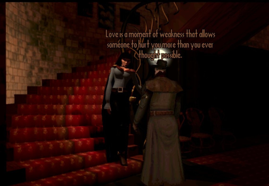 JWulen's tweet photo. 40º - Discworld Noir (1999). El MEJOR videojuego de CINE NEGRO de la historia. Los diálogos, las referencias a Casablanca, Humphrey Bogart, El Halcón Maltés, el humor, las relaciones, el protagonista, las gabardinas, y un universo mitológico de Terry Pratchett. Obra maestra. https://t.co/nmnqa1mluT