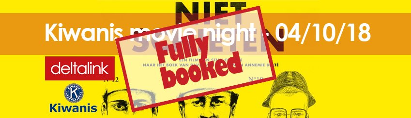 DeltalinkBE's tweet photo. We're very proud to announce that our Kiwanis Movie Night is fully booked! Fantastic to see such enthousiasm from all deltalink contacts to support a good cause! See you then! #deltalink #kiwanis #avantpremiere #nietschieten #stijnconinx https://t.co/QQ2yC7z7g0