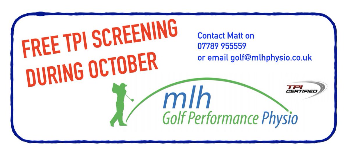 mlhphysio's tweet photo. Off season approaching…..want to improve next season? Then start now by understanding your body #golf #physio #performance #RyderCup https://t.co/3u9HLqaqnj