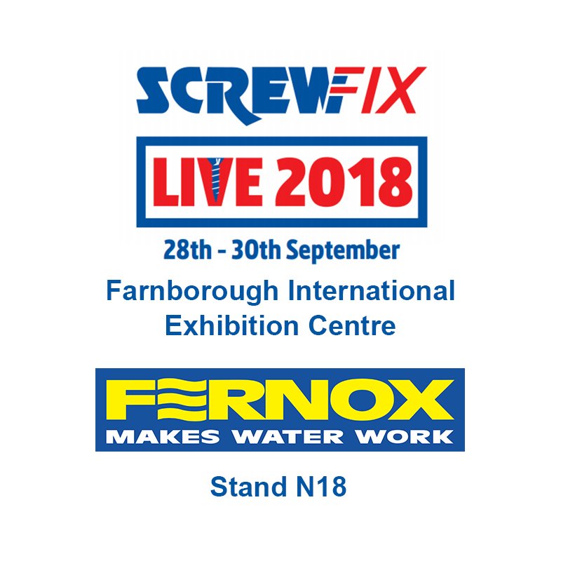 Fernox's tweet photo. Fernox will be exhibiting at Screwfix Live this Friday - Sunday. Make sure you come along and see us if you're attending! #Screwfixlive #Fernox #SFLIVE18 😎 https://t.co/HqmIKqDM0G