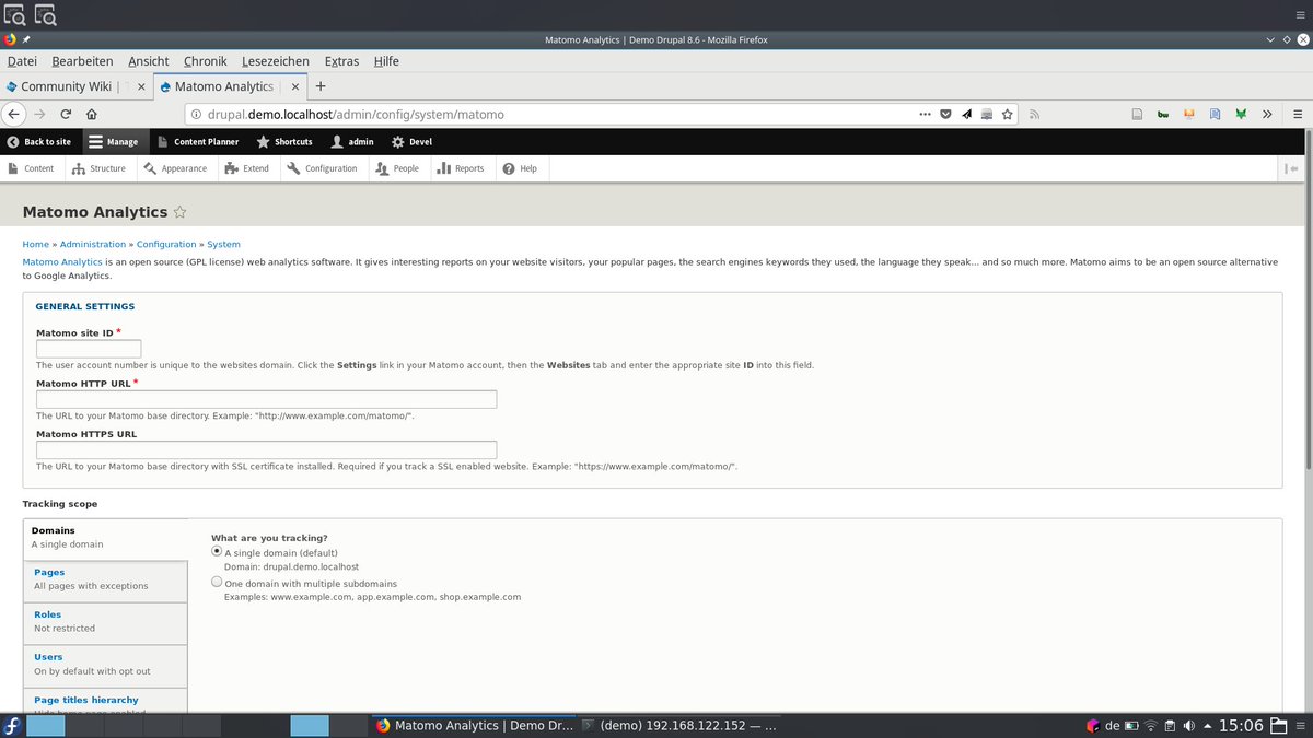 psnebc's tweet image. composer require drupal/matomo
Using version ^1.7 for drupal/matomo
#Matomo #Drupal #DrupalModule #DrupalProject #Analytics