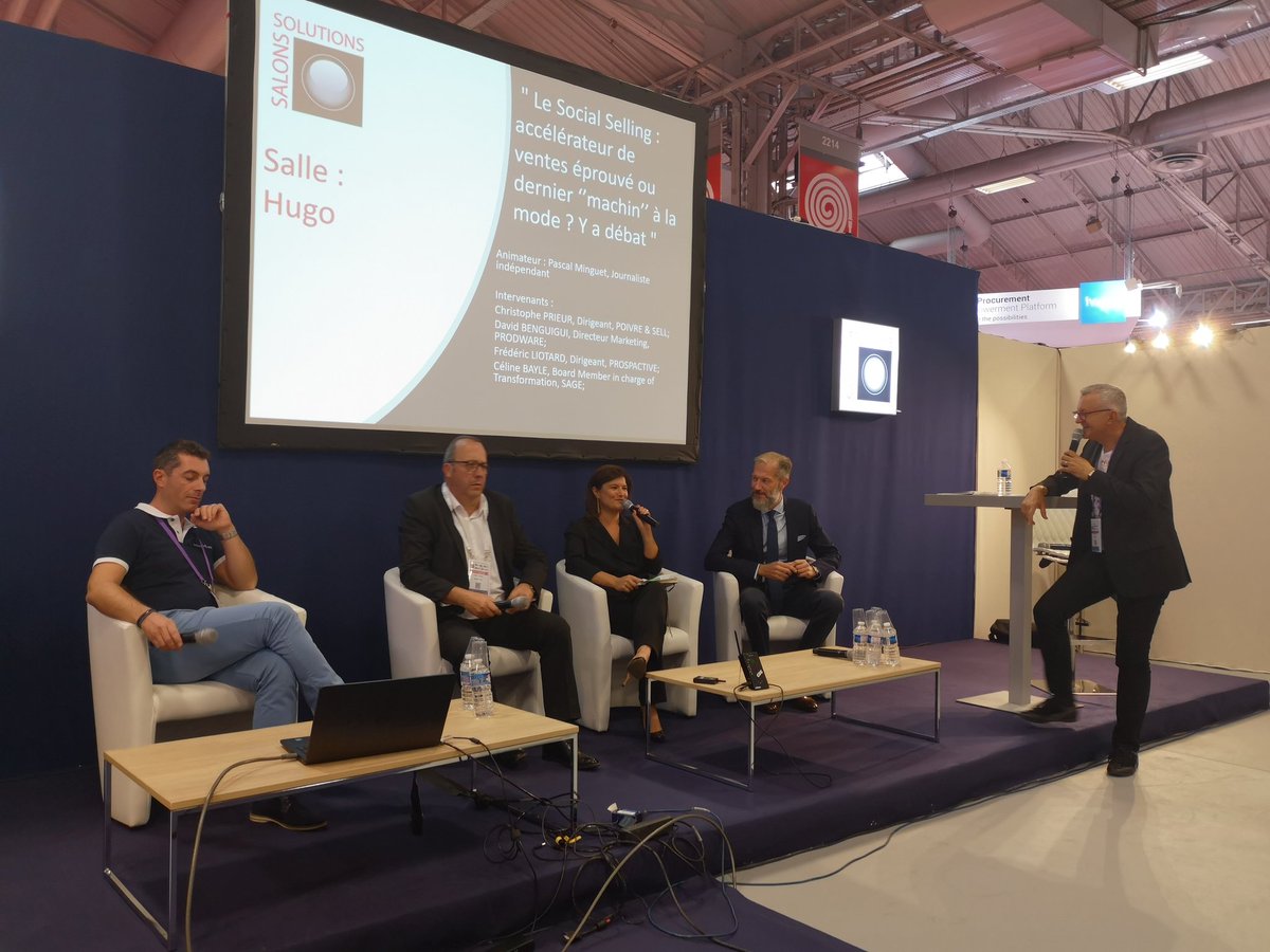 SageFrance's tweet photo. #Salonsolution2018
@CelineBayle : "Le #SocialSelling n'est pas un processus de vente ! Il intervient en amont !" https://t.co/FKquVFkBan