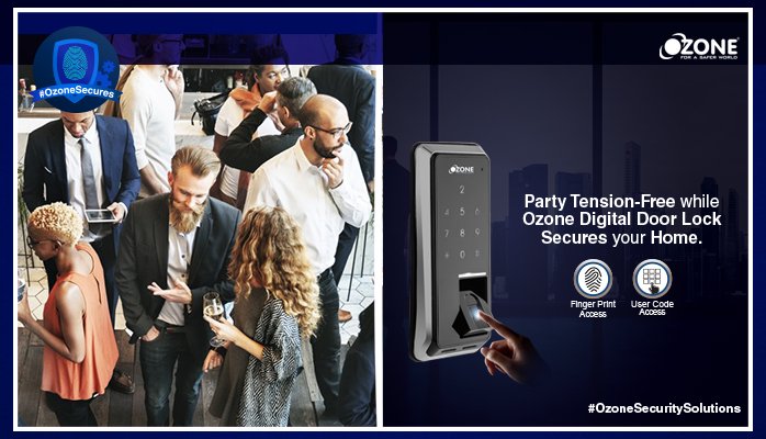 OzoneGroupIndia's tweet photo. Now enjoy every party without the burden of carrying a key while being sure about the security of your home with Fingerprint Digital Door Locks from Ozone.

Know more: https://t.co/rlXKPQmFtZ

#OzoneSecures #OzoneSecuritySolutions #DigitalSecurity #DigitalLocks #DigitalSafes https://t.co/YF1OmWr8AT