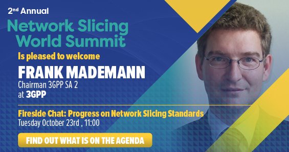 WirelessNetNews's tweet photo. Join @ Frank Mademann @3GPPLive  who will discuss the movement on #NetworkSlicing Standards https://t.co/r9hl2k5H2C https://t.co/mX04ny3HPE