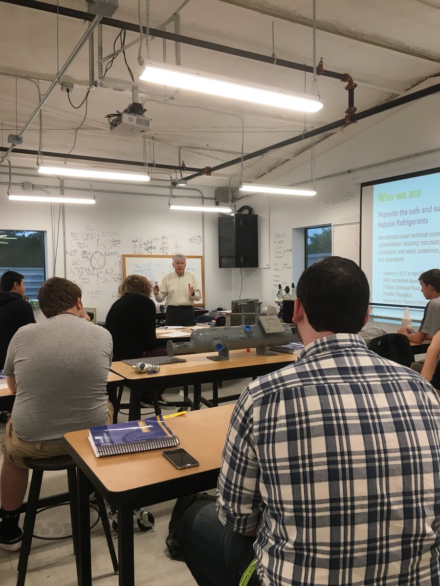 azlehsIR's tweet photo. We thank Dave Rule, President IIAR, for being here with us today to bring industry information to our refrig students. @azleisd @IIAR #azleISDway #keepingitcold #industrialrefrigeration https://t.co/eqZHvI9ehB