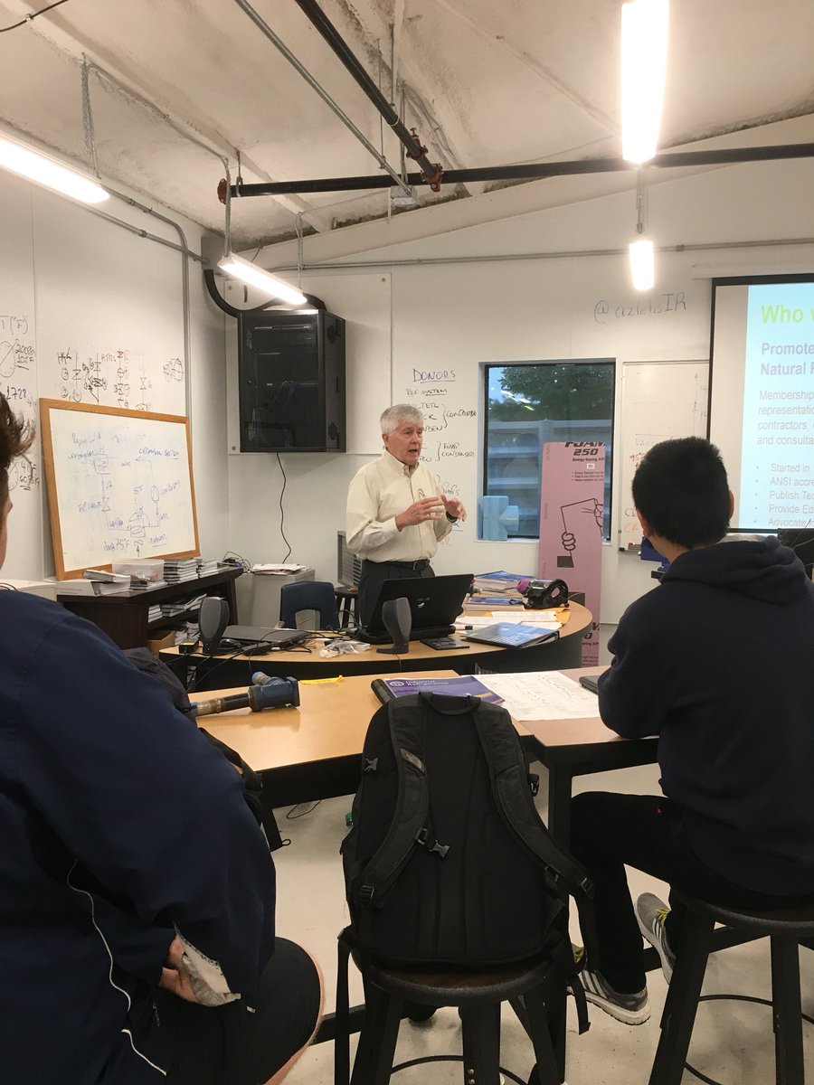 azlehsIR's tweet photo. We thank Dave Rule, President IIAR, for being here with us today to bring industry information to our refrig students. @azleisd @IIAR #azleISDway #keepingitcold #industrialrefrigeration https://t.co/eqZHvI9ehB