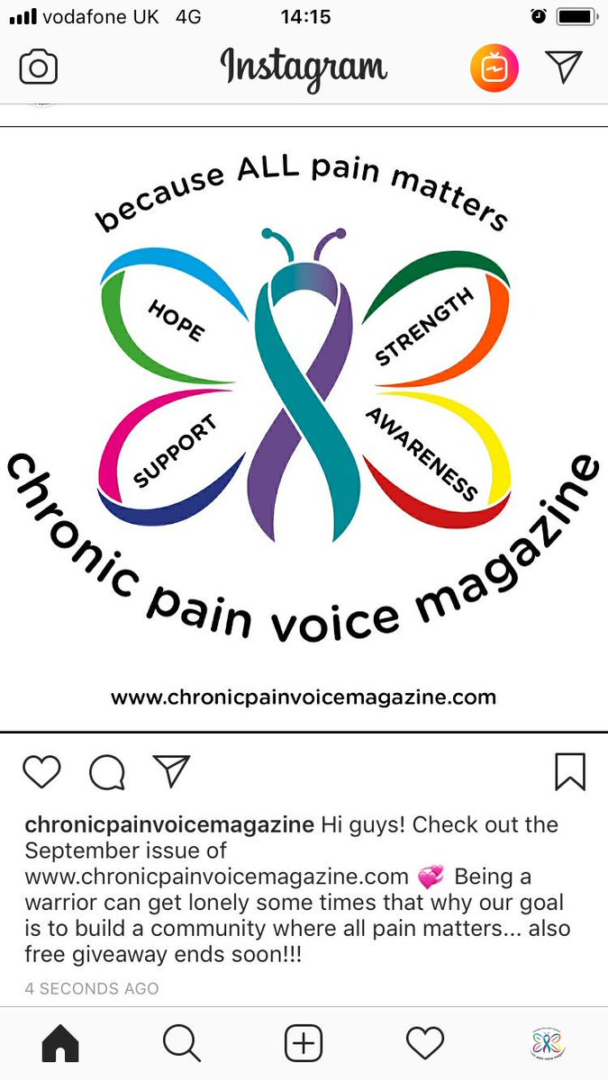 Check it out guys... free giveaway @ chronicpainvoicemagazine.com