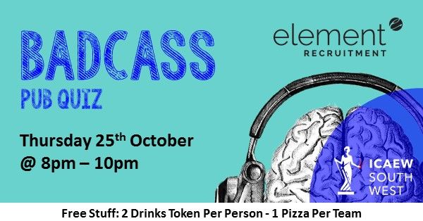 Element_Recruit's tweet photo. Join Us On Thursday 25th October at Horts On Broad St. For The BADCASS Pub Quiz From 8pm - 10pm. #ElementLife Contact Gregg Raven Or Josh Enefiok For More Info. https://t.co/PsgwLncI0L