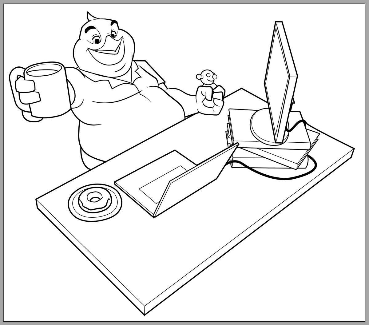 SeanJMacIsaac's tweet photo. From yesterday/this morning -- the tech support guy
@safetywingcom #illustration #cartoons #graphicdesign https://t.co/DD5Fwb82K7
