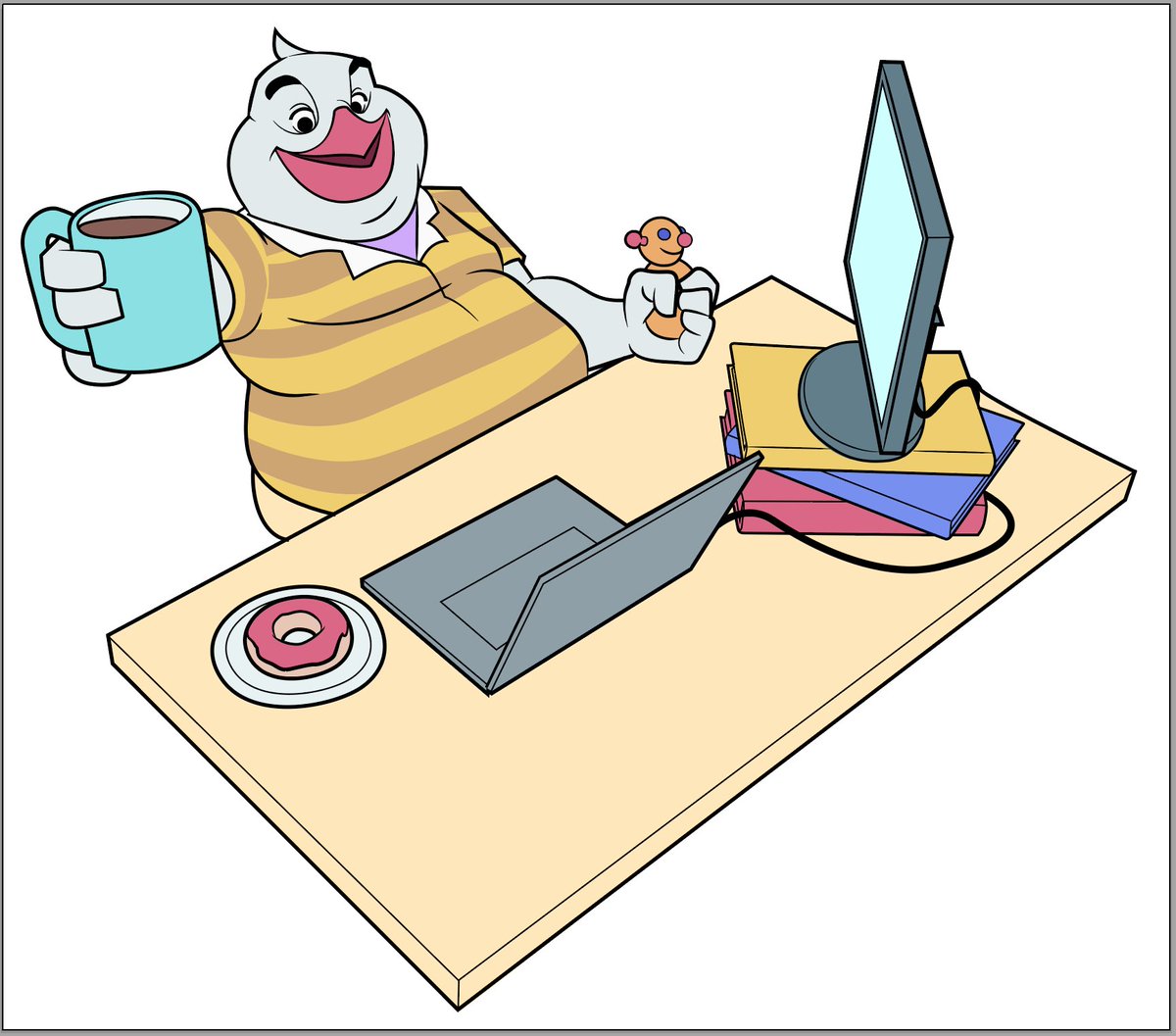 SeanJMacIsaac's tweet photo. From yesterday/this morning -- the tech support guy
@safetywingcom #illustration #cartoons #graphicdesign https://t.co/DD5Fwb82K7