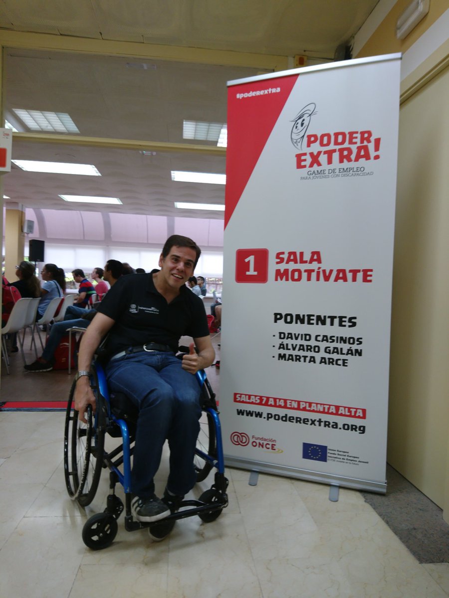 mj_baile's tweet photo. Hoy como @TrainerParalimp #ÁlvaroInspira a #jóvenes con #discapacidad en el #PoderExtra #GameLab de @Fundacion_ONCE para motivar a la búsqueda activa de empleo, junto a @MARTA_ARCE_P y @DavidCasinos https://t.co/DFqNGxWZw8 vía @algaflor #Discapacidad #Madrid