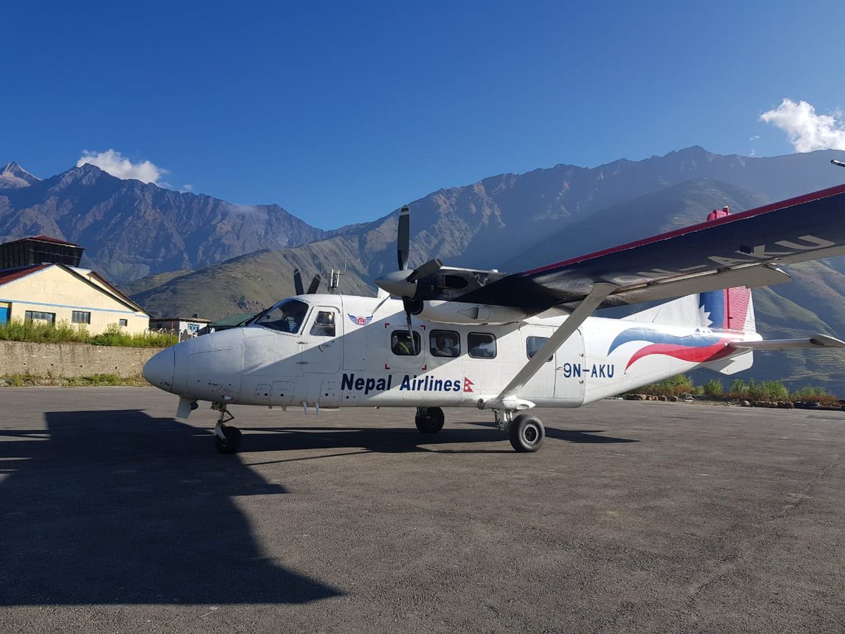 sushbhattarai's tweet photo. The national flag carrier of #Nepal @NepalAirlinesRA has successfully conducted test landing at four remote airports including #Humla, #Dolpa, #Talcha and #Jumla on Wednesday with its 17-seater #China made #Y12e aircraft. #Aviation #AvGeek #VisitNepal2020 https://t.co/UryXWf06pU