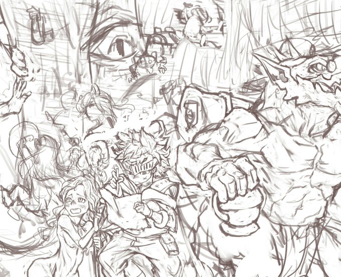 何かしら描いてますアピール…
(*_*;(筆遅) 
