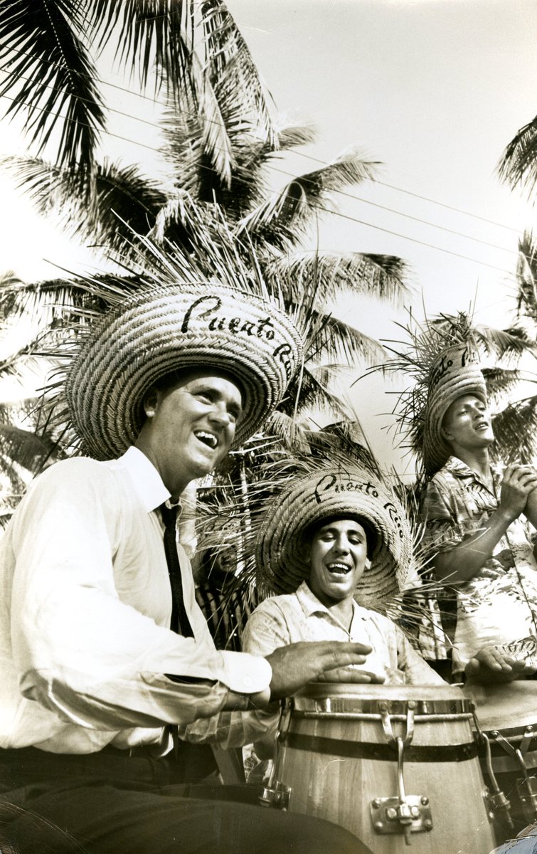UofSC_SCPC's tweet photo. Then-Lieutenant Governor Ernest #Hollings (center) sporting some fine headgear (1958). Later, as Governor, he gets in the spirit at a Governors Conference in #PuertoRico (1959). Finally, Senator Hollings on a fishing trip to #Alaska (1993) #NationalFallHatMonth #scpol #sctweets https://t.co/5kkdN1OsU5