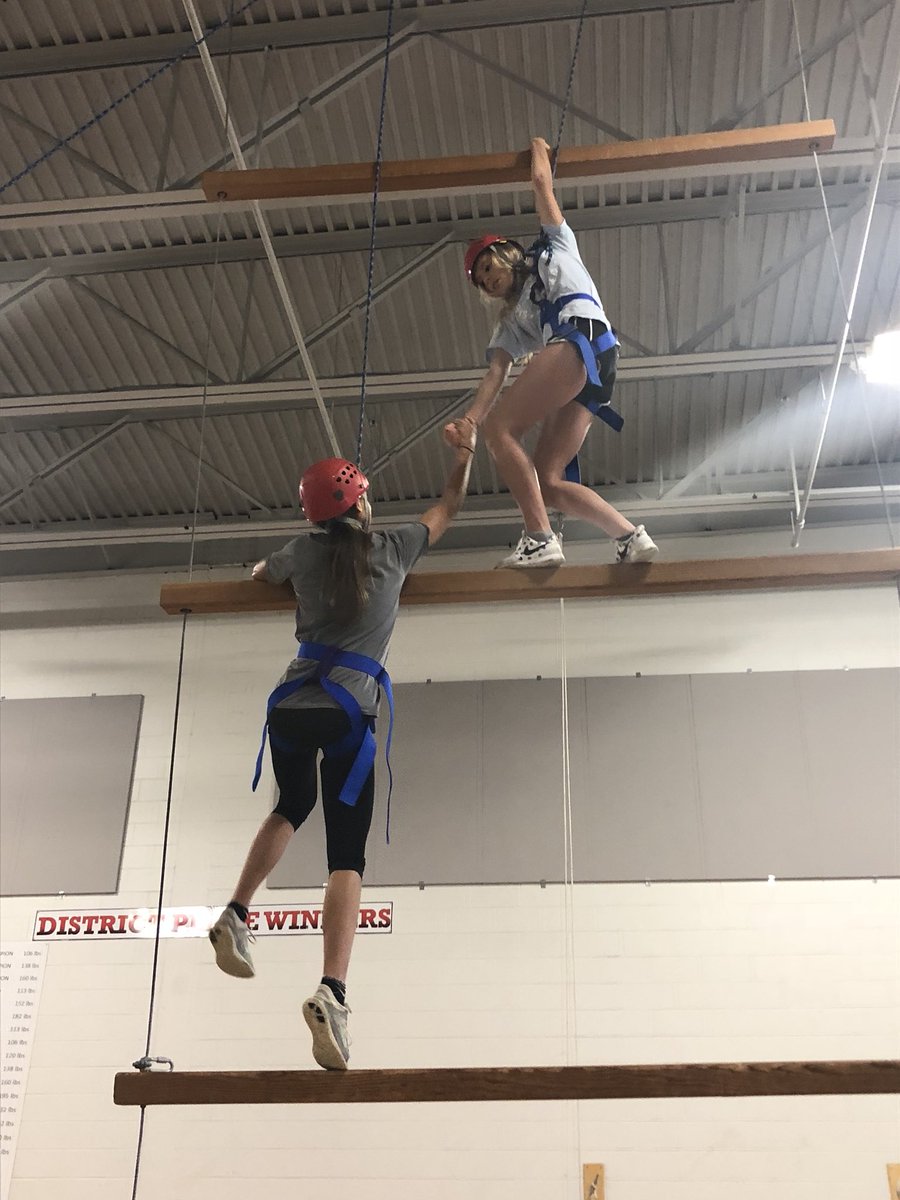 RvillePE's tweet photo. I get by with a little help from my friends... #dangleduo #bffgoals #buildingrelationshipsoneclimbatatime https://t.co/xLNx1MEzrI