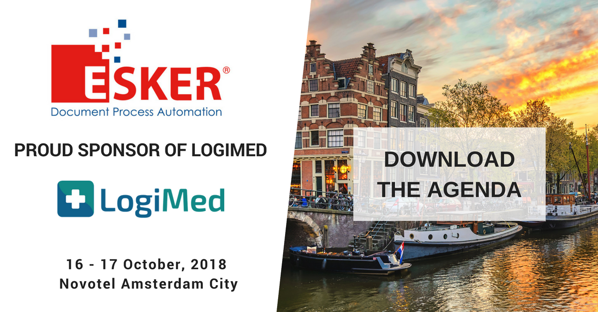 MedDevLogistics's tweet photo. Welcoming Esker as a Sponsor for LogiMed 2018! To find out what the hot topics are at LogiMed, download the agenda here! https://t.co/eU6RyMRfOD https://t.co/Fpbq5XgpE3