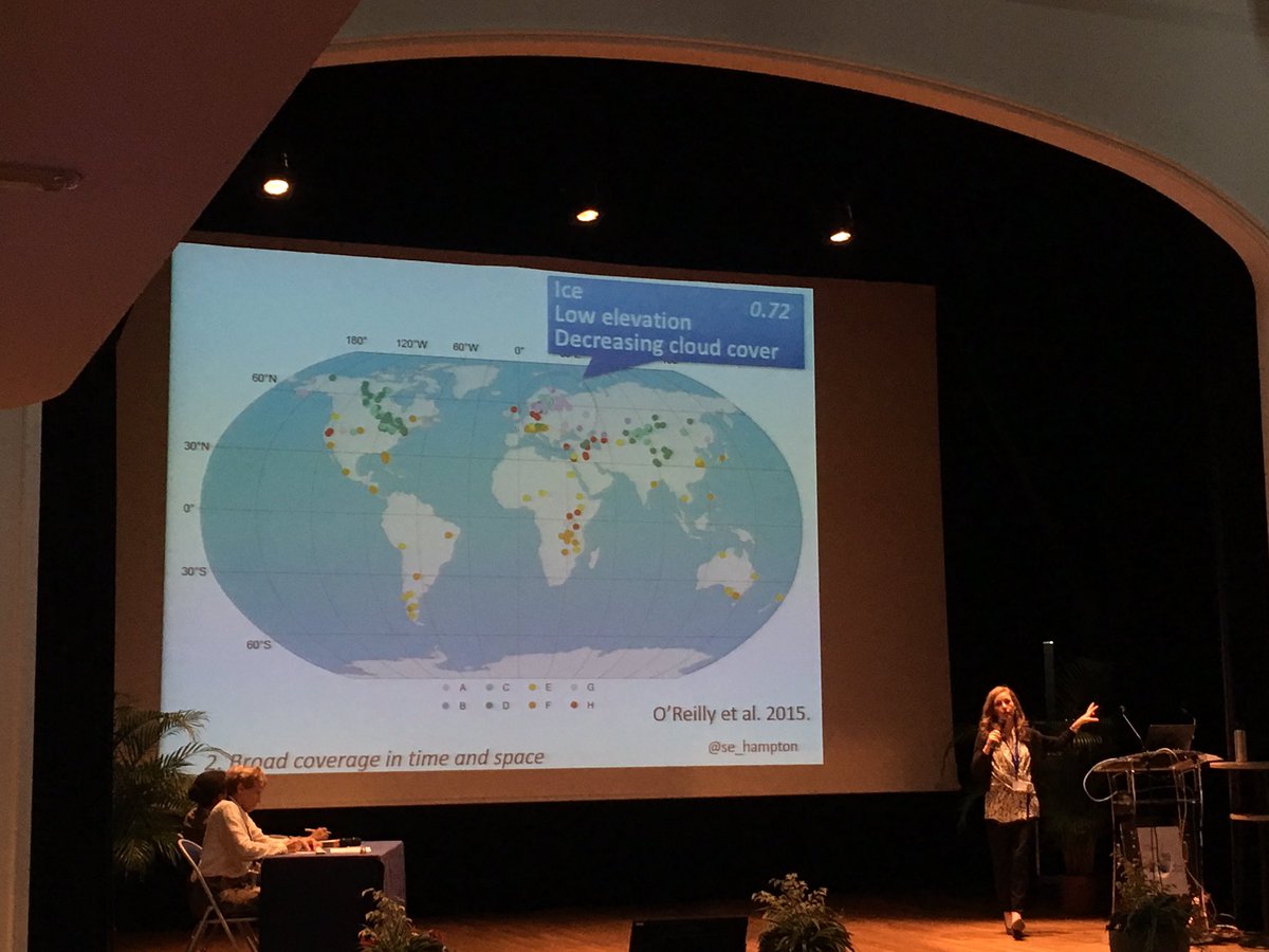 Mälaren ligger i den region där man har sett störst klimatpåverkan 1985-2009 i en global jämförelse. S. Hampton <a href="/2018Ells/">ELLS-IAGLR-2018</a> Internationellt symposium stora sjöar #biglakessmallworld